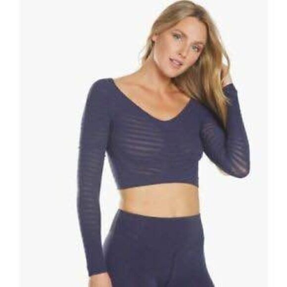 Free People Gone Adrift L/S Top Eclipse Blue Small - Picture 1 of 2